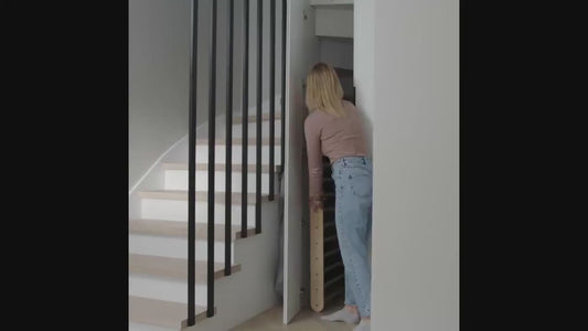 Wall bars &amp; climbing triangle with slide, Pikler triangle