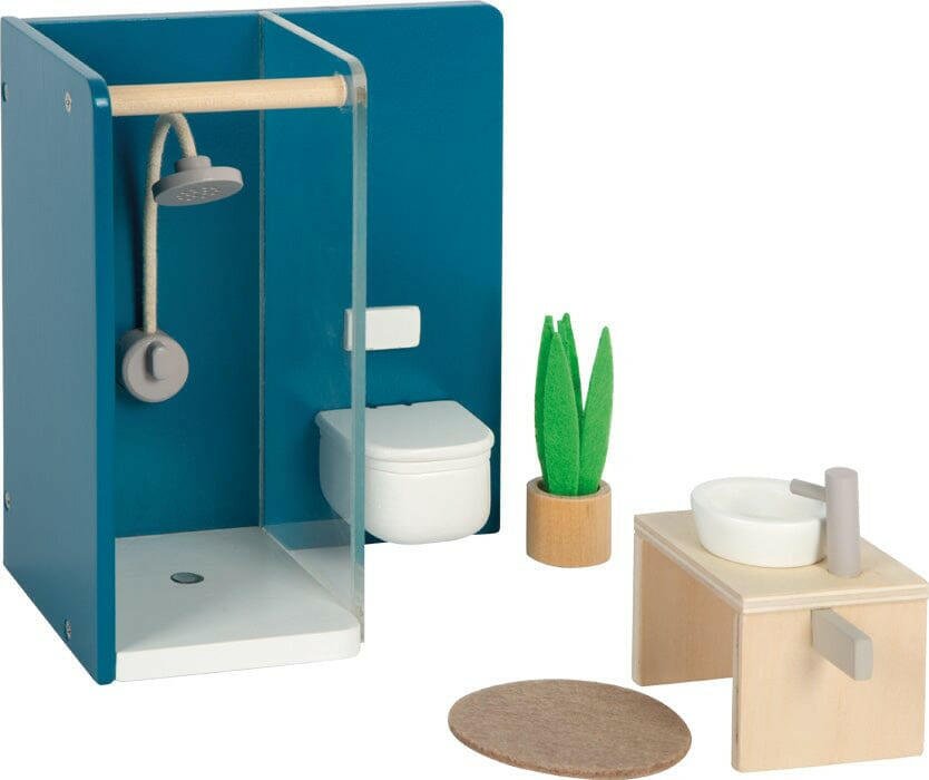 Puppenhaus Natur mit Möbeln - BesonderesHoch2