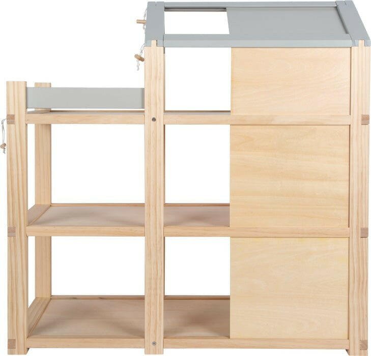 Puppenhaus Natur mit Möbeln - BesonderesHoch2