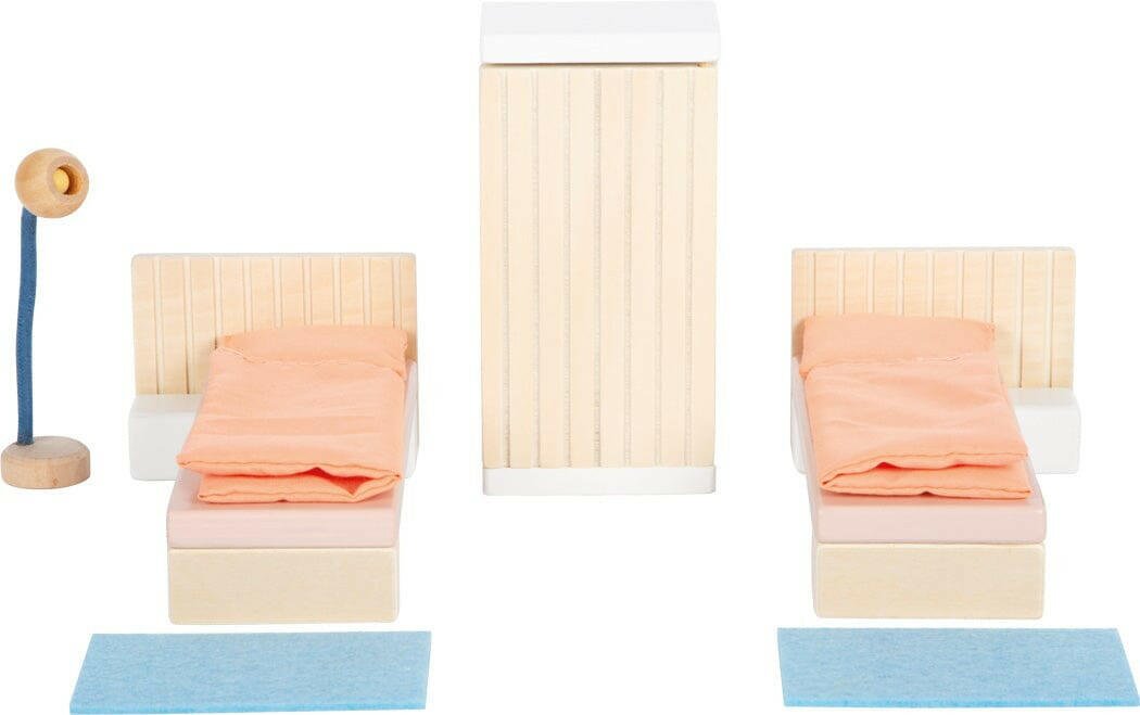 Puppenhaus Natur mit Möbeln - BesonderesHoch2