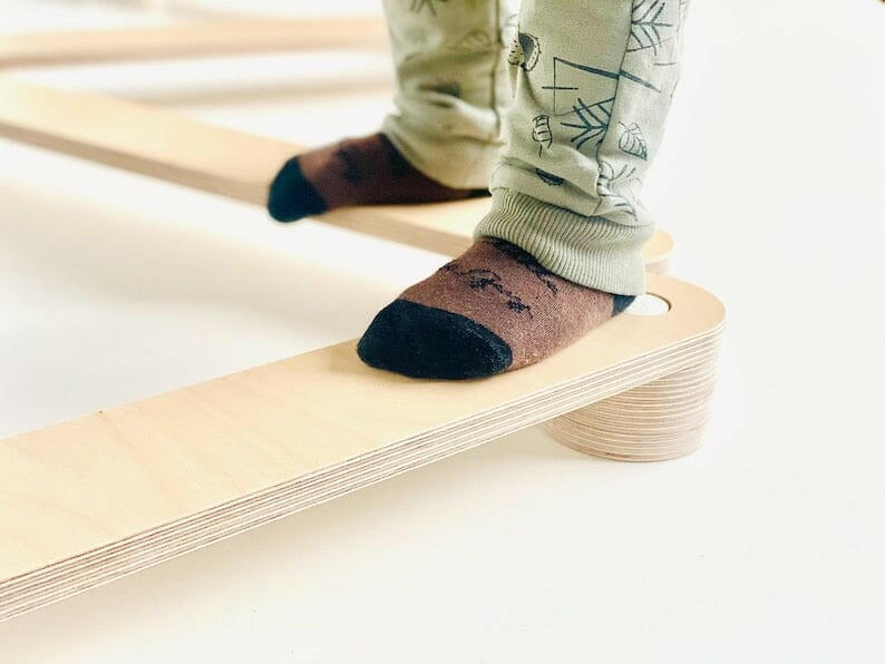 Schwebebalken, Balancierpfad, Balancierbalken, Sinnespfad, Montessori SmartFoxWood 
