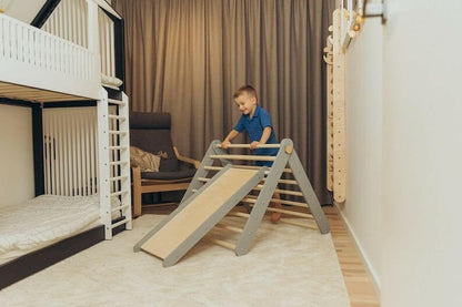 Sprossenwand & Kletterdreieck mit Rutsche, Pikler Dreieck - BesonderesHoch2