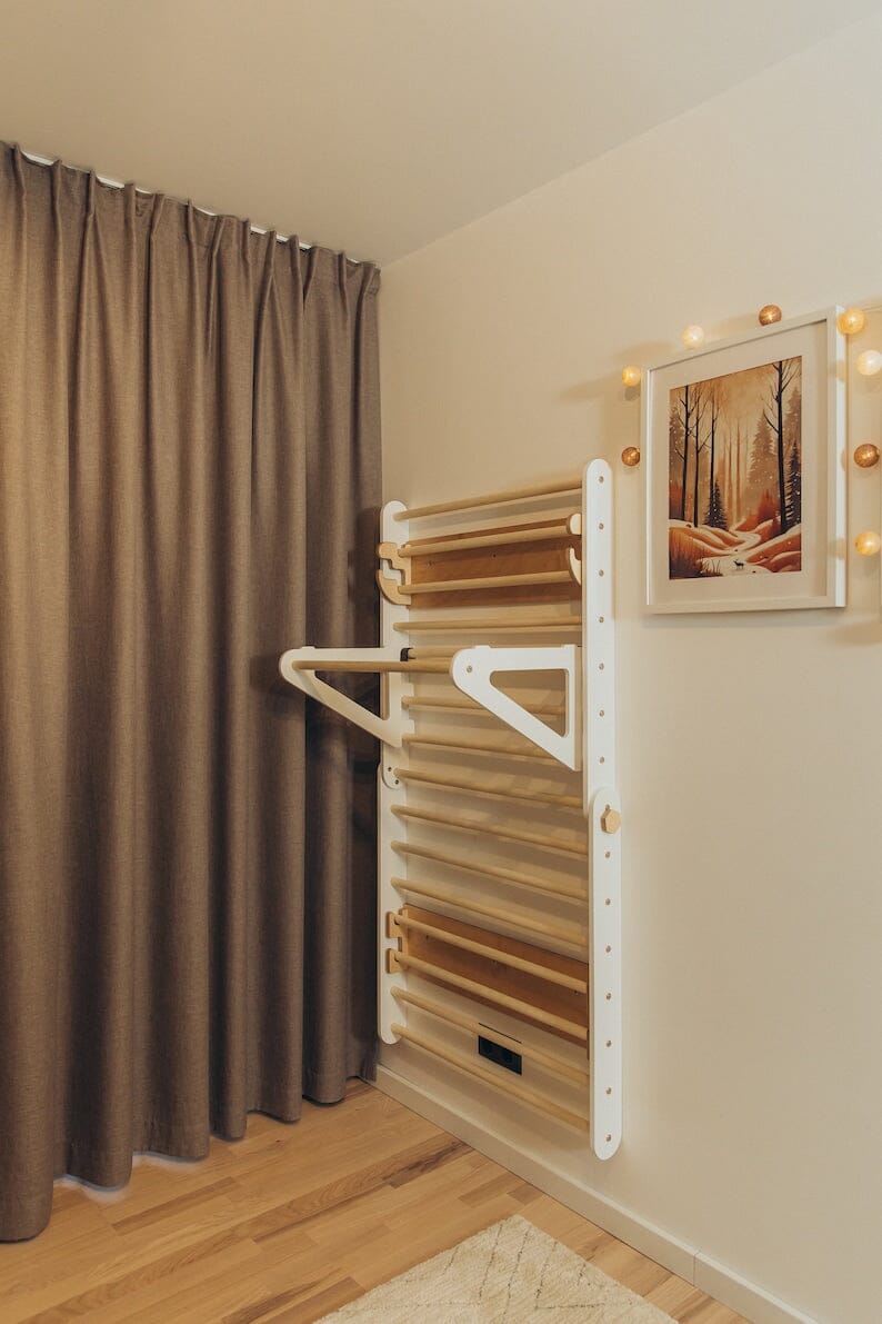 Sprossenwand & Kletterdreieck mit Rutsche, Pikler Dreieck Duck Woodworks 