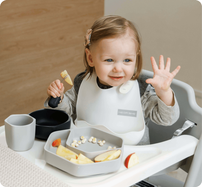 Toddler Feeding Set (Grau) - BesonderesHoch2