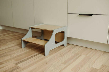 Tritthocker Holz, Küchentritt, Lernhocker, Montessori Tritt - BesonderesHoch2