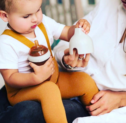 Ultra Wide Neck Baby Bottle 240ml (Grau) - BesonderesHoch2