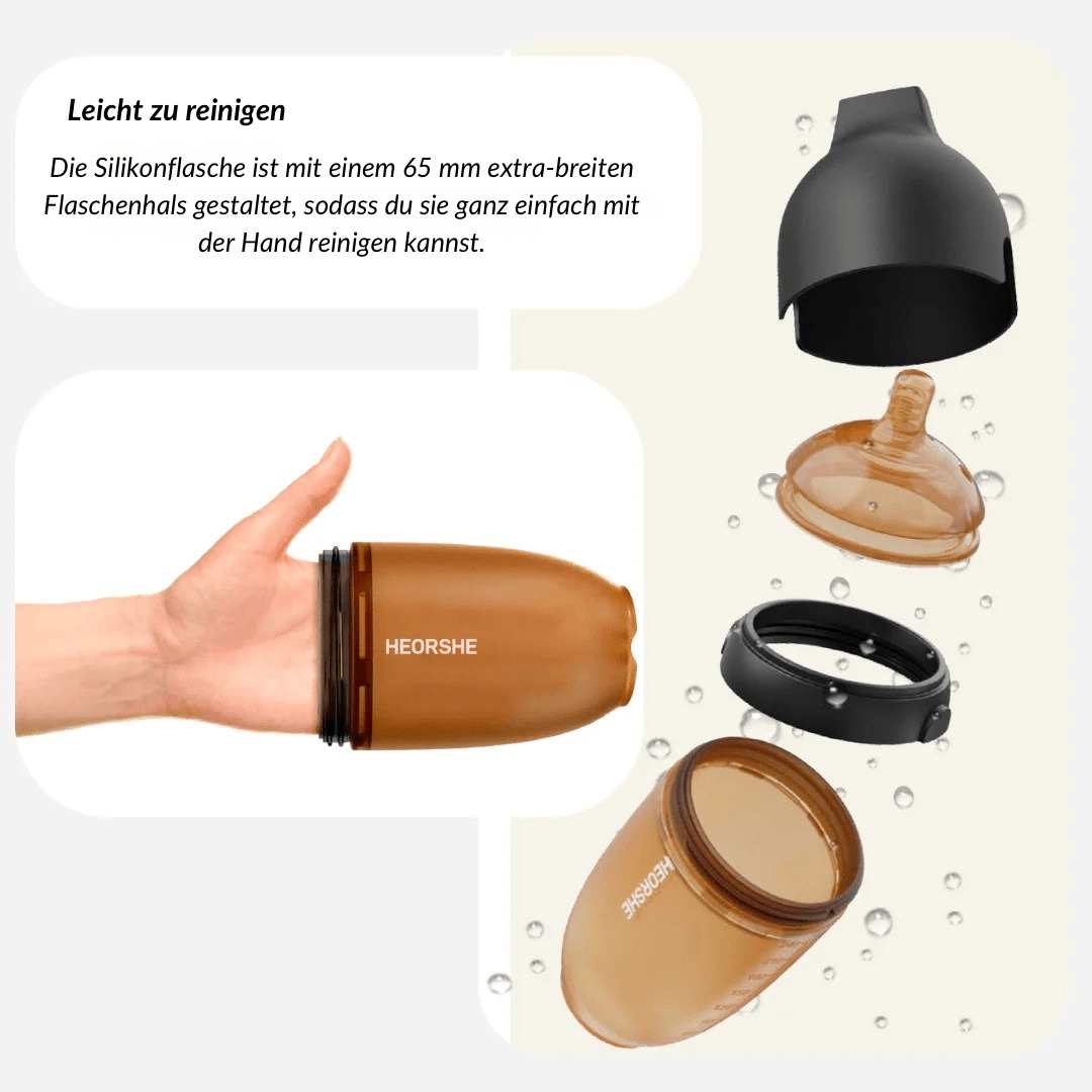 Ultra Wide Neck Baby Bottle 240ml (Weiß) - BesonderesHoch2